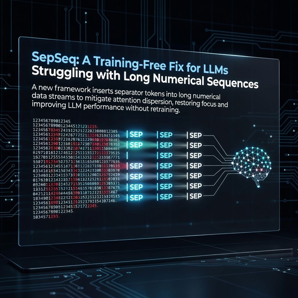 SepSeq: A Training-Free Fix for LLMs Struggling with Long Numerical Sequences